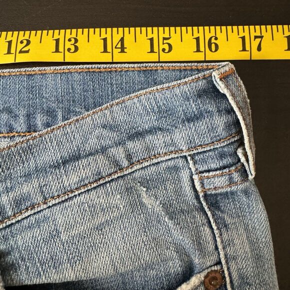 Seven 7 for all Mankind Flare Leg Jeans Womens Size 30 Blue Denim Made in USA - Picture 13 of 16